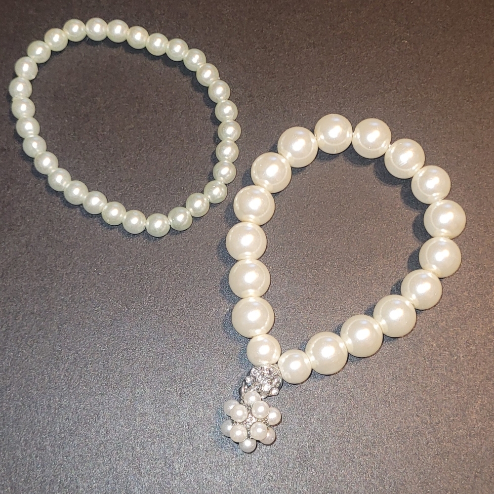 Elegant Pearl Bracelet Set